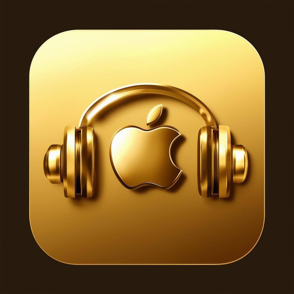 listen on apple music golden icon